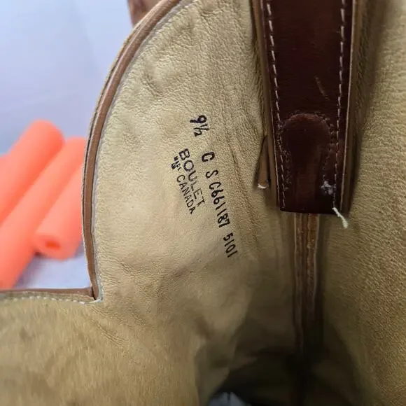 Boulet Womens 9.5C/B Brown Two Tone Inlay Casual Lifestyle Western Cowgirl Boots - Picture 16 of 16